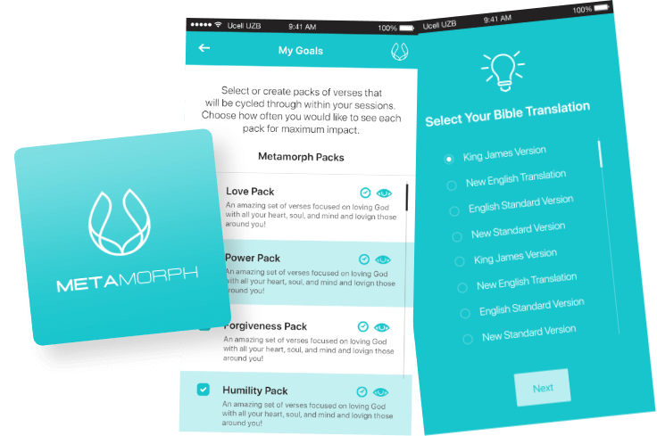 Metamorph Bible Memory Screens and Logo